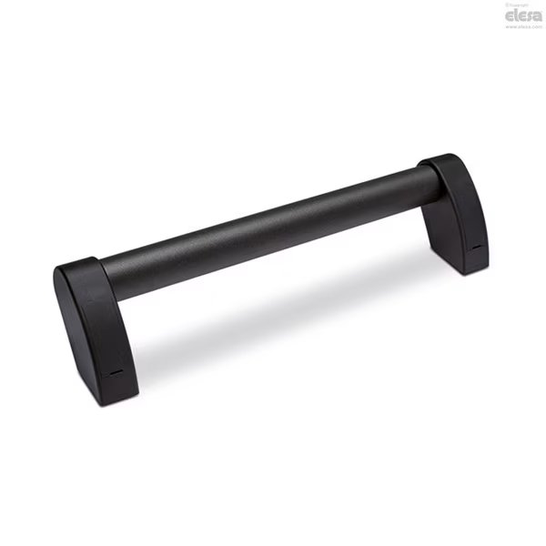 Alum tube, epoxy resin coating, handle shanks, black, M.1053/30-600-EP, Elesa, Mfr#: M.1053-EP